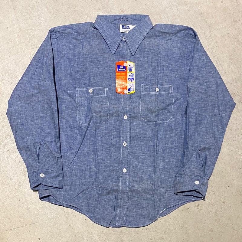 1960〜70's BIG MURPH Chambray L/S Shirt Deadstoc 1960〜70's BIG MURPH Chambray L/S Shirt Deadstoc