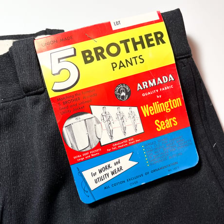 1950〜60's 5 BROTHER Whipcord Trousers Deadstock
