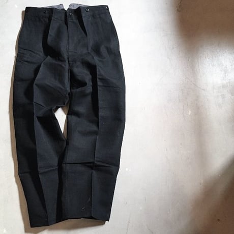 1930's French Indigo Linen Trousers Deadstock