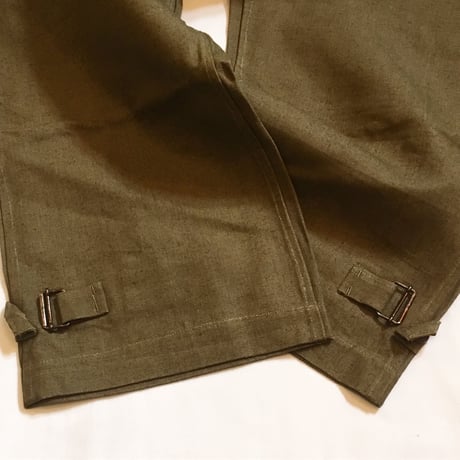 1940〜50's French Army Linen Motorcycle Pants Deadstock