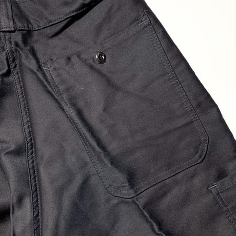 1950's〜 French Unknown Black Moleskin Trousers Deadstock