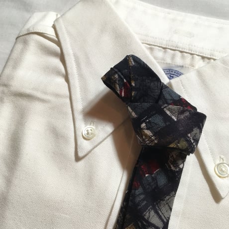 1960's Unknown Cotton Batik Necktie