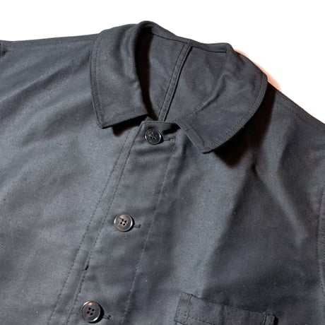1950's Dumont-d'urville Black Moleskin Jacket Deadstock
