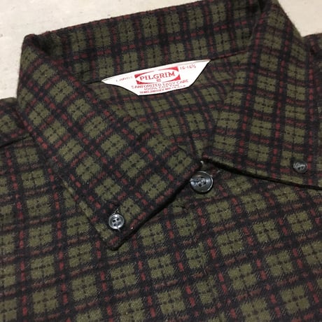 1960's PILGRIM Flannel L/S Shirt Deadstock
