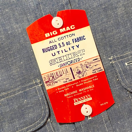 1950's〜 BIG MAC Chambray L/S Shirt Deadstock