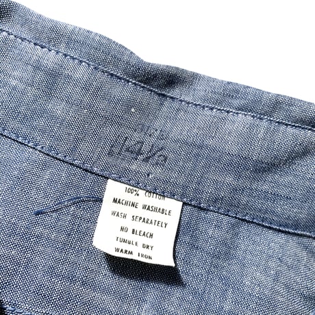 1960's Unknown Chambray L/S Shirt Deadstock