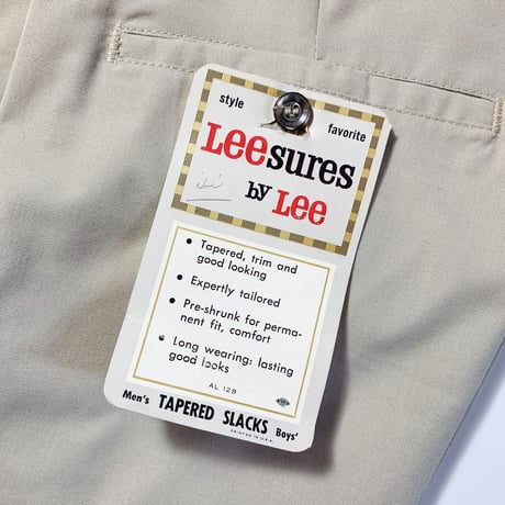 1960's Lee Leesures Tapered Pants Deadstock