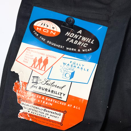 1960's HOUSE OF NATIONS Cotton Trousers Black Deadstock