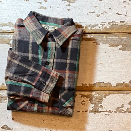 1980's RUGGED WEAR Heavy Flannel L/S Shirt Deadstock