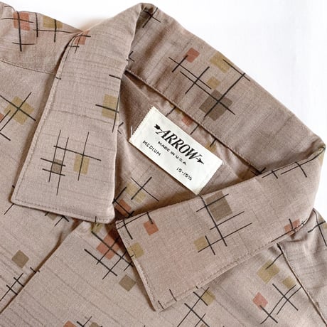 1960's ARROW Cotton×Rayon S/S Shirt Deadstock