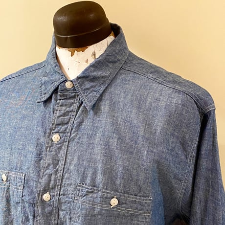 1950〜60's Unknown Chambray L/S Shirt
