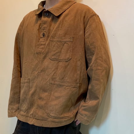 1900〜10's US.ARMY Brown Denim Pullover Jacket
