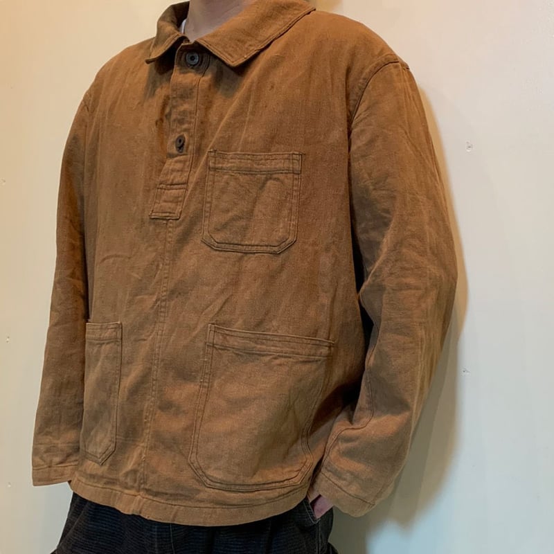 1900〜10's US.ARMY Brown Denim Pullover Jacket |
