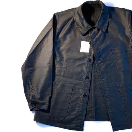1950's VEST E Black Moleskin Jacket Deadstock