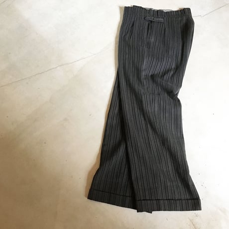1930〜40's French Unknown Cotton Stripe Trousers