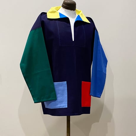 1970〜80's NEWLYN Crazy Pattern Fisherman Smock