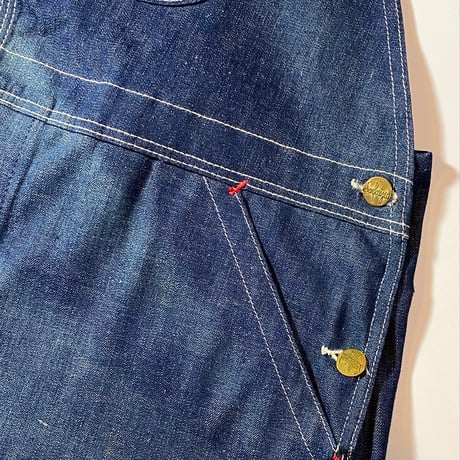 1950's SILVER STREAK Denim Overall Sun Fade Deadstock