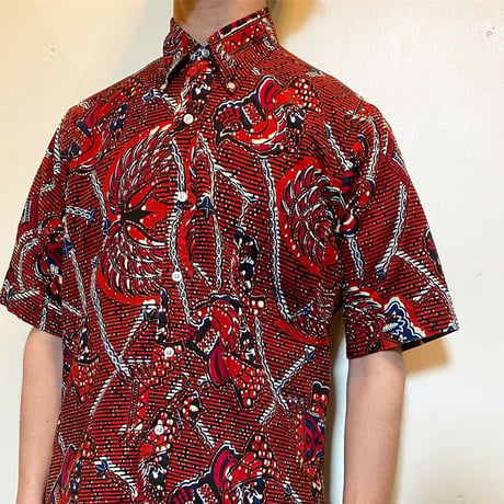 1960's Wm.F.Powers&Co. Batik S/S Shirt