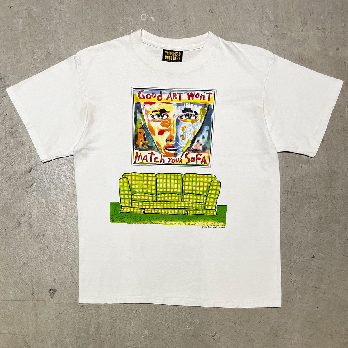1990's YOUR HEAD GOES HERE Printed Tee | Unwave