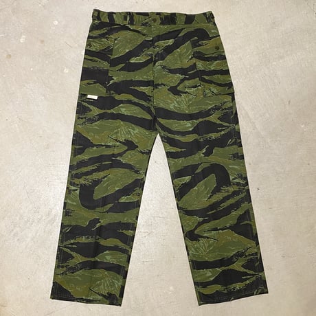 1960's Unknown Civilian Poplin Tiger Stripe Trousers Deadstock