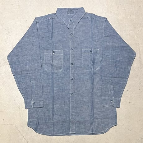 1950's US.NAVY Chambray L/S Shirt Deadstock