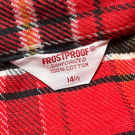 1970's FROSTPROOF Heavy Flannel L/S Shirt Deadstock