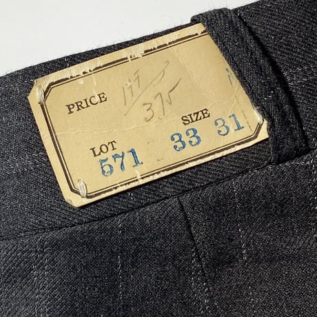 1930〜40's Unknown Cotton Trousers Deadstock