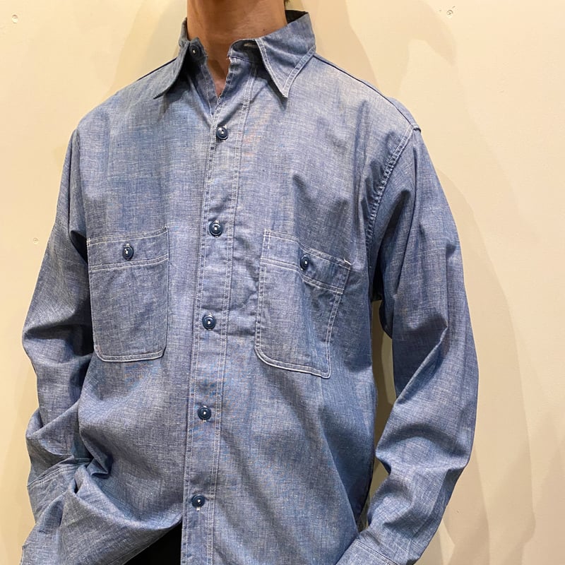 1940's US.NAVY Chambray L/S Shirt | Unwave 1940's US.NAVY Chambray L/S Shirt | Unwave