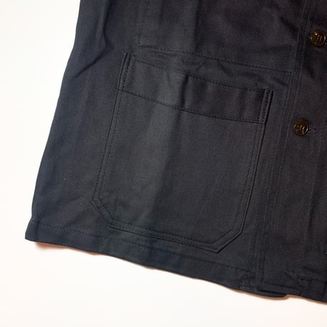 1960's ATLAS Black Cotton Twill Jacket Deadstock