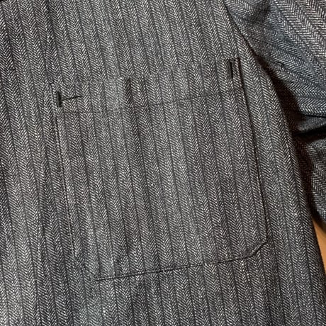1940's LE CHOLETAIS Herringbone Chambray Work Jacket Deadstock