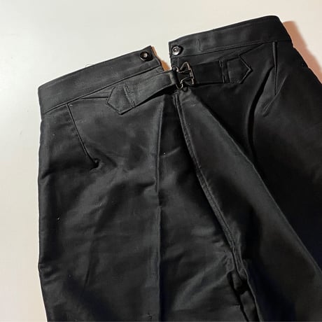 1930's〜 L'ATHLETE Black Moleskin Trousers Deadstock