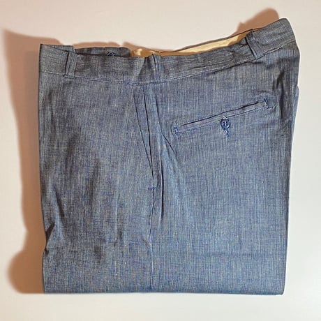 1940〜50's Unknown Pincheck Trousers Deadstock