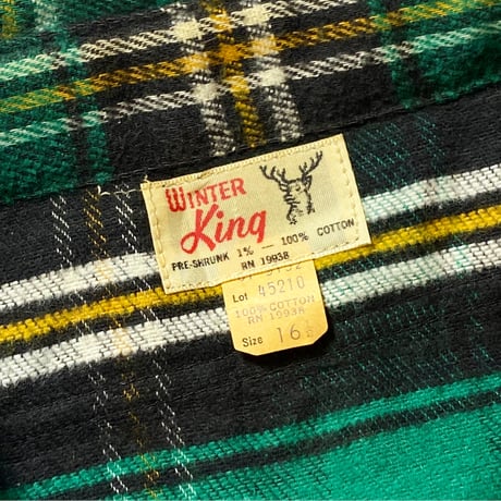 1960's Winter King Heavy Flannel L/S Shirt Deadstock