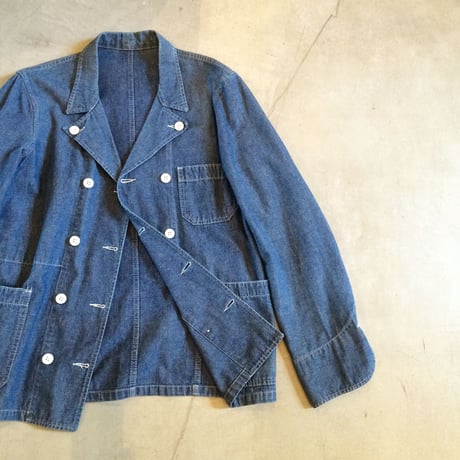 1970's French Unknown Dungaree Cook Jacket