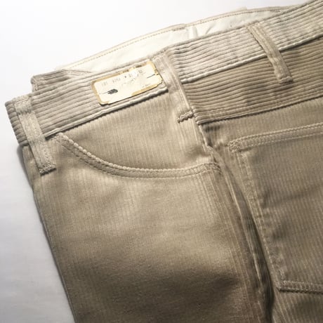 1960's Unknown Corduroy Tapered Pants Deadstock