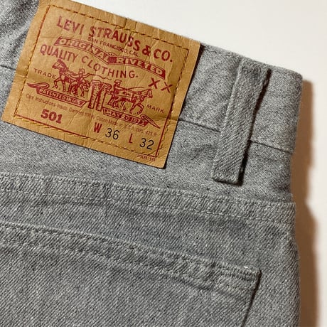 1990's Levi's 501 Gray Denim Pants Deadstock