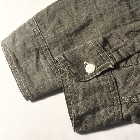 1940's SUPER OX HIDE Gray Chambray L/S Shirt