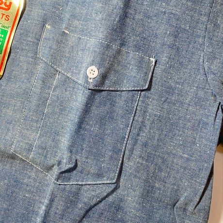 1980's KEY Chambray L/S Shirt Deadstock