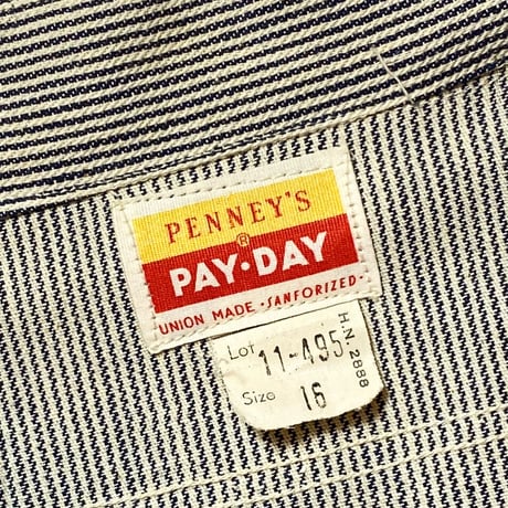 1950's PAY-DAY Hickory L/S Shirt Deadstock