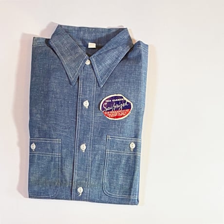 1960's Unknown Chambray L/S Shirt Deadstock