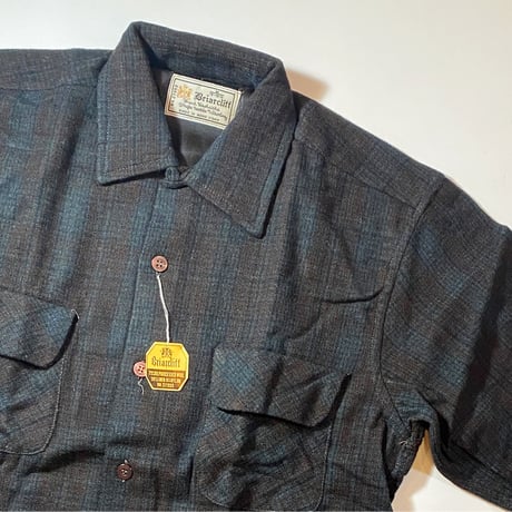 1970's Briarcliff Wool L/S Shirt Deadstock