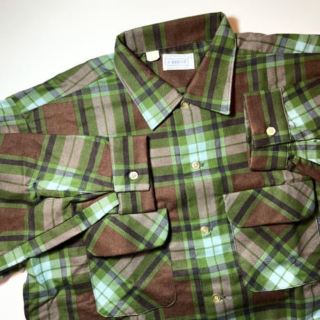 1960's BRENT Flannel L/S Shirt Deadstock