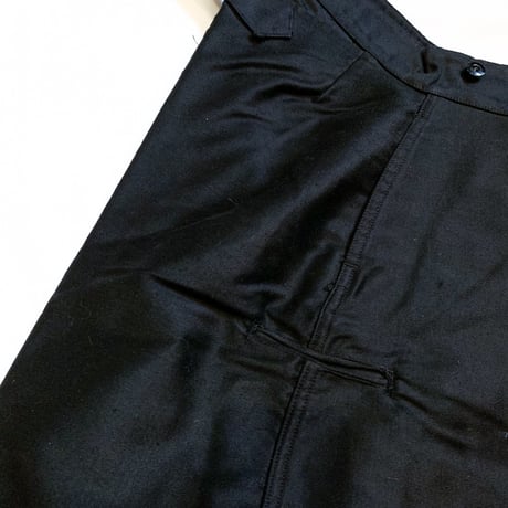 1930's Dubune&Devenchene Black Moleskin Trousers Deadstock