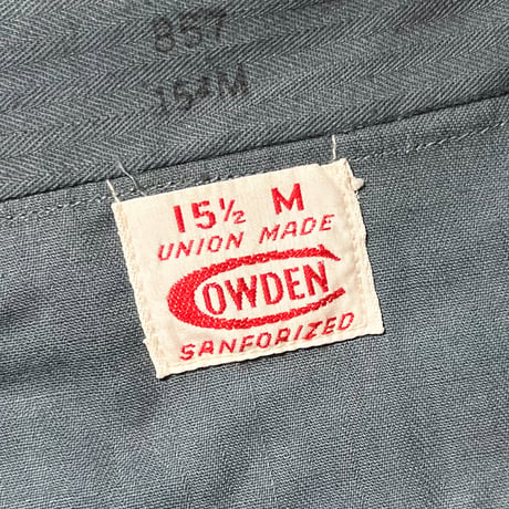 1950's COWDEN Herringbone L/S Shirt Deadstock