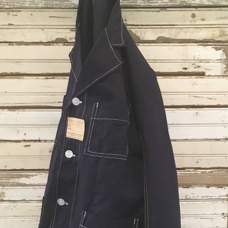 1940's TISSAGE&CONFECTIONS Indigo Linen Jacket