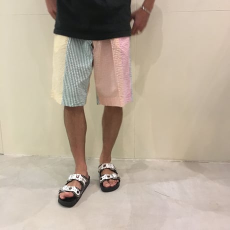 1980's NEW REPUBLIC Crazy Pattern Seersucker Short Pants