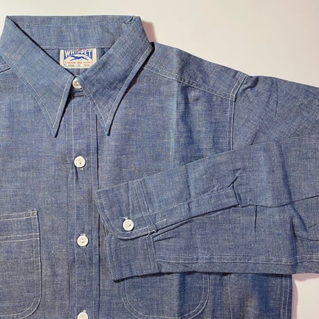 1950's WHIPPET Chambray L/S Shirt Deadstock