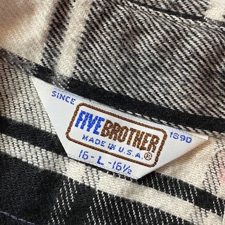 1980's〜 FIVE BROTHER Heavy Flannel L/S Shirt
