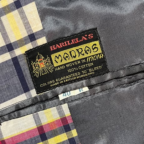 1960's HARLELA'S Indian Madras Tailored Jacket