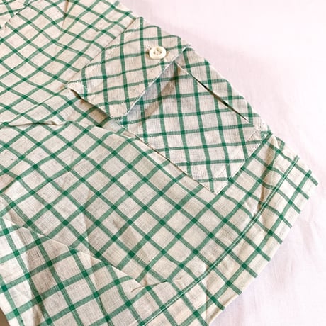 1970's J.SVOBODA SONS Indian Madras S/S Shirt Deadstock
